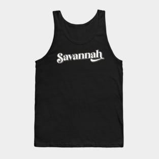 Savannah / Retro Typography Design Tank Top